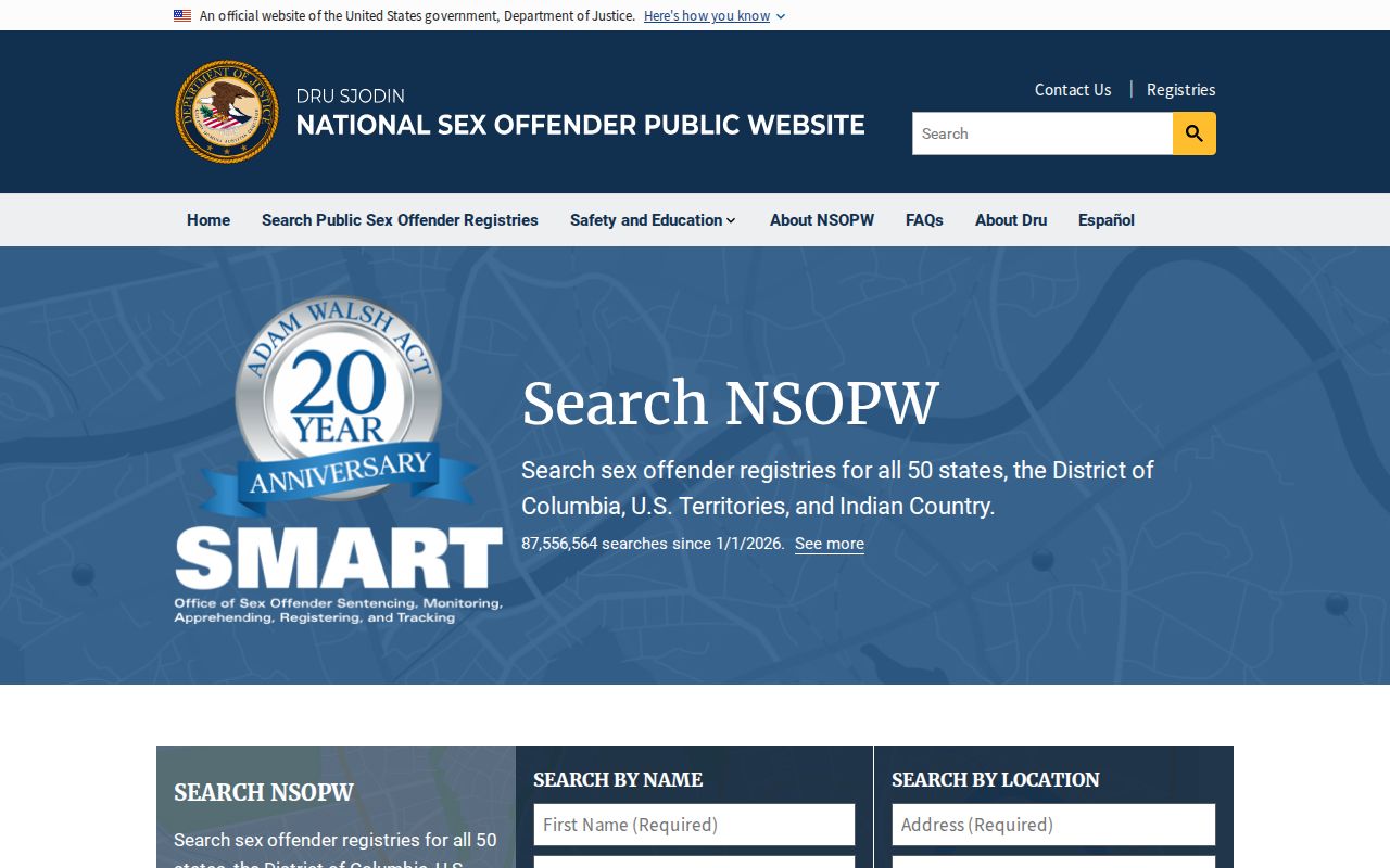 Mercer County sex offender check using the NSOPW national registry layer