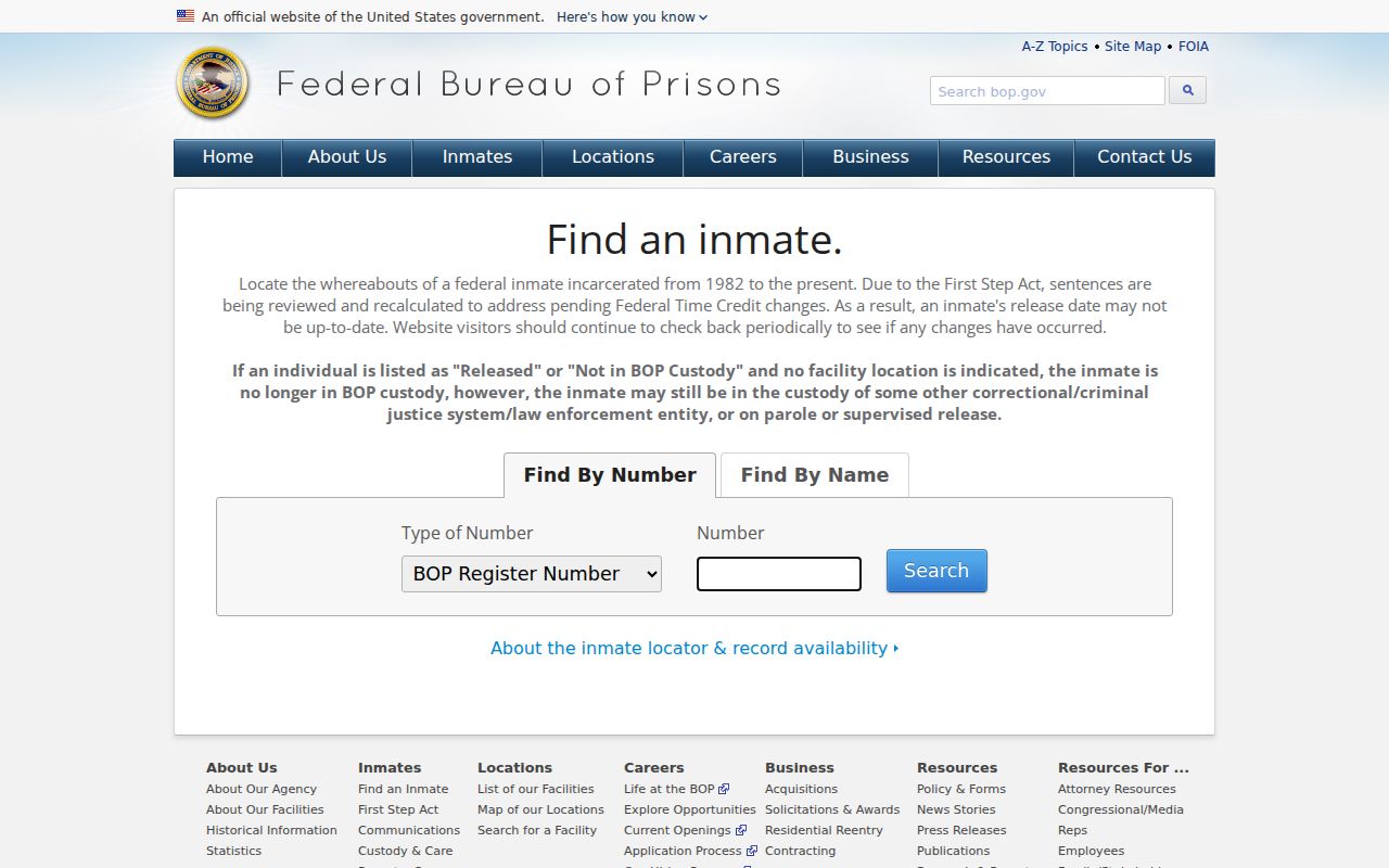Mercer criminal history federal inmate locator search